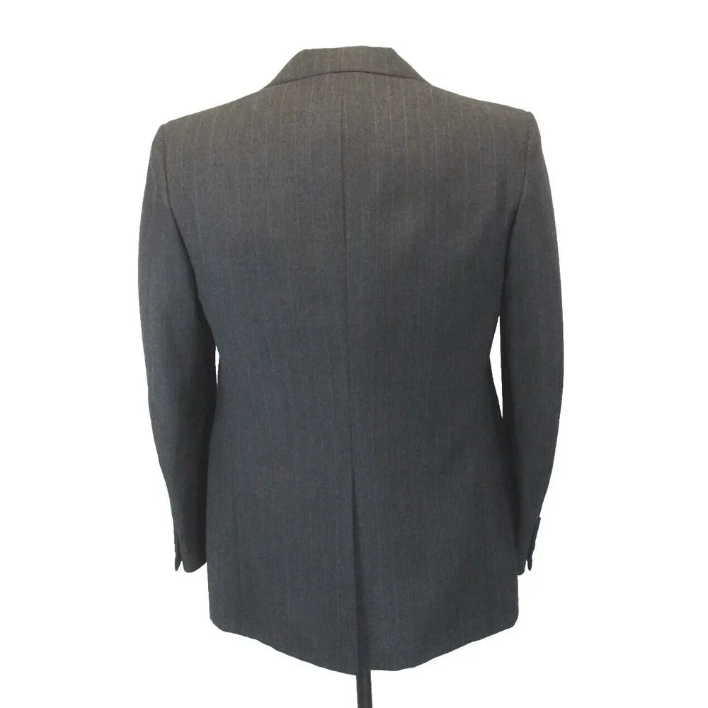 mens‎ charcoal pinstripe Vintage 80s Cricketeer 2pc Pant Suit all season 40 R